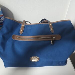 Coach Blue and Brown Shoulder Bag